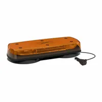This ECCO 5517 Series Reflex mini light bar is an LED warning light designed for roof mounting on emergency and service vehicles. It meets SAE J845 Class 1 requirements for high-intensity warning applications. The unit features 37 selectable flash patterns, a suction mount for easy installation, and a lighter plug electrical connection