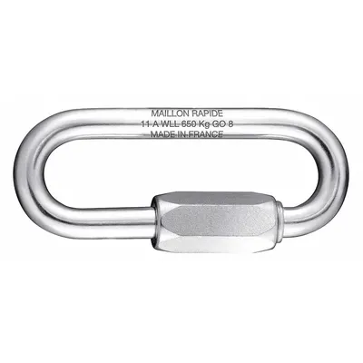 MAILLON RAPIDE Connecting Link: Quick Link, Steel, 2 13/16 in Overall Lg - Threaded Locking Connecting Links