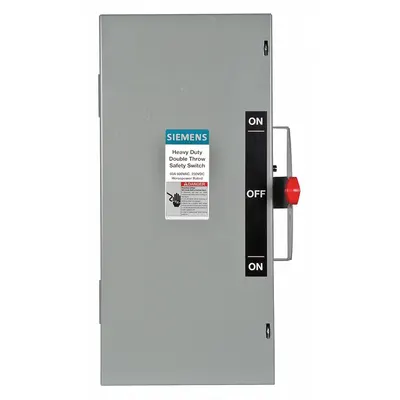 Siemens Safety Switch: Non-Fusible, 60 A, Three Phase, 600V AC, Galvanized Steel - Non-Fusible Safety Switches