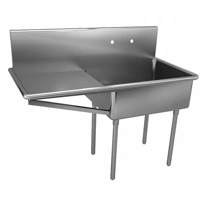 JUST MANUFACTURING NSFB124-24L-2-J One-Bowl Freestanding Kitchen & Bar Sink - One-Bowl Freestanding Kitchen & Bar Sinks without Faucets