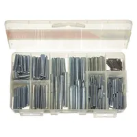 Pin Assortment,204 pcs,17 Sizes: Std, Inch, Steel, Grade 1074, Zinc Plated, 204 Pieces (MPN WWG-DISP-SP204)