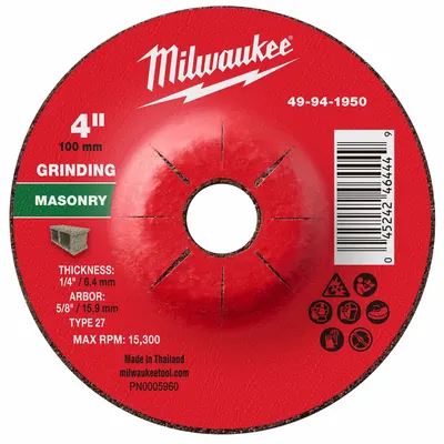 MILWAUKEE 49-94-1950 Type 27 Grinding Wheel - Grinding Wheels for Concrete & Masonry