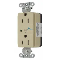 HUBBELL Receptacle: Duplex, 5-15, Ivory, 125V AC, 15 A, 2 Pole / 3 Wire (MPN SNAP5262IS)