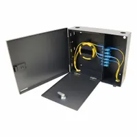 Wall Mount Termination Box: 4 Ports, Hinged Front Door (MPN WTB-FWM-6102)