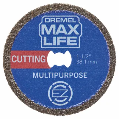 DREMEL Diamond Wheel: 1 1/2 in Wheel Dia, 1.09 in Wheel Thick, Diamond Grit, EZ Lock - Cutting Wheels for Rotary Tools