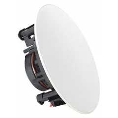 Passive 2-way ceiling-mount speaker for indoor use. 8 ohm impedance. Overall width and depth each 9 inches. Sold as a pair. Suitable for distributed audio systems such as background music or paging in commercial spaces.