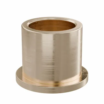 OILITE Flanged Sleeve Bearing: Bronze, SAE 841, 20 mm Bore, 26 mm OD, 25 mm Lg - Lubricated General Purpose Metallic Flanged Sleeve Bearings