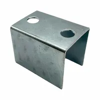 HADRIAN Headrail Corner Clip: Galvanneal, Chrome-Plated, 1 1/4 in Overall Ht, 7/8 in Overall Wd (MPN 607210)