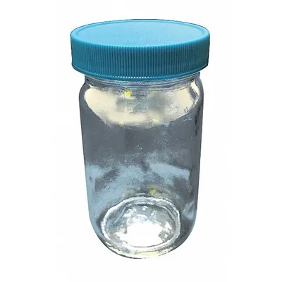 OEM Sampling Bottle: 1 L - Safety Coated Wide Mouth Round Glass Lab Bottles