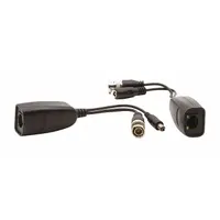 TRIPLETT 5 MP Video/Power Balun: 1 Ports, Black, BNC Male/RJ45 Female, 3 1/2 in Overall Ht, 5e, 1 PR (MPN HDB-PVRJ45PT2-1)
