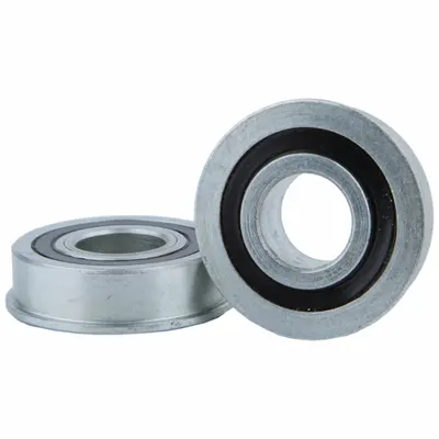 WJB BEARING Unground Radial Ball Bearing: UGF.3125.875-2RS, 5/16 in Bore, 0.966 in Flange Dia - Unground Flanged Radial Ball Bearings