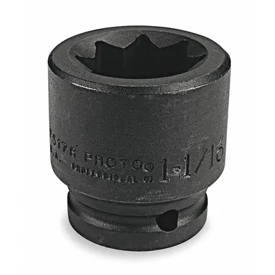 PROTO Impact Socket: 3/4 in Drive Size, SAE, 1 1/4 in Socket Size, 8-Point, Std - 3/4" Drive Impact Sockets