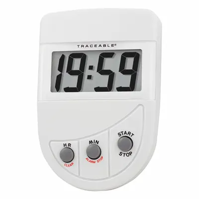 TRACEABLE Digital Timer: 1/2 in x 2 in x 3 1/2 in, 1/2 in Overall Dp, 2 in Overall Ht - Digital Timers