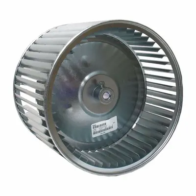 PROSTOCK Blower Wheel: Forward-Curved, 10 5/8 in Dia, 8 1/16 in W, CW Hub End, Aluminum/Steel Wheel - Dual-Inlet Forward-Curved Blower Wheels