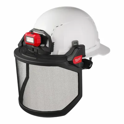 MILWAUKEE Face Shield: Uncoated, Metal Detectable/Reusable/X-Ray Detectable - Milwaukee Face Shield Assemblies for Hard Hats