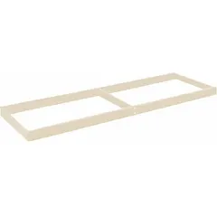 This boltless shelf kit includes two front-to-back beams and provides a single straight open deck for organizing heavy parts, tools, or boxes. The steel frame is finished with a tan powder coating. Suitable for use in warehouses, distribution centers, and workshops with compatible boltless shelving systems.