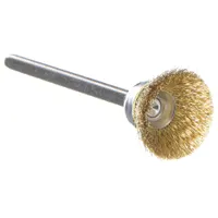 DREMEL Rotary Tool Brush: 1/2 in Brush Dia, Cup Brush, Crimped, Mounted, 15,000 RPM Max. Speed, 2 PK (MPN 536-02)