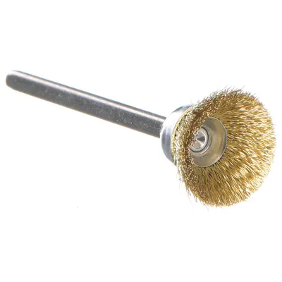 DREMEL Rotary Tool Brush: 1/2 in Brush Dia, Cup Brush, Crimped, Mounted, 15,000 RPM Max. Speed - Wire Brushes for Rotary Tools