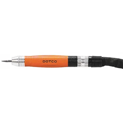 DOTCO Air Pencil Grinder: 0.1 hp, 60,000 RPM Max, Rear Exhaust Location, Shielded - 1/8 in. Collet Pencil Grinders