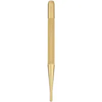 Brass Drive Pin Punch: Non-Sparking, 3/32 in Tip Dia, 4 in Overall Lg, Round, Brass, Flat, SAE (MPN B565B)