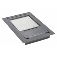 STEEL CITY Floor Box Cover: Rectangular, Gray, Polycarbonate, 8 1/8 in L x 5 1/8 in W x 3/16 in H (MPN 664-CST-SW-GRY)