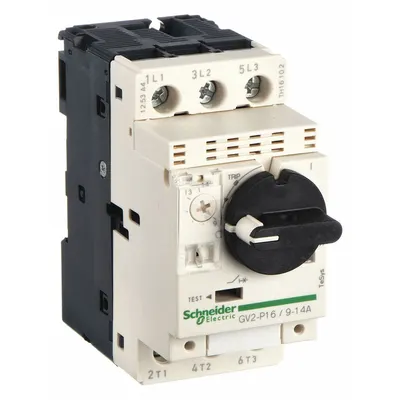 SCHNEIDER Manual Motor Starter: Non-Reversing, 3 Poles, 14 A, Thermal Protection - Non-Reversing Starters with Thermal Overloads