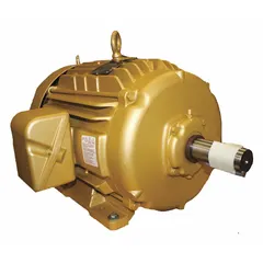 This BALDOR rigid base 3-phase AC motor features a totally enclosed fan-cooled (TEFC) enclosure, rated at 7 1/2 hp with a nameplate speed of 1,180 RPM at 60 Hz. It operates at 230/460V AC with full load currents of 22.0/11.0 A. Suitable for continuous duty in applications such as pumps, fans, conveyors, and compressors.