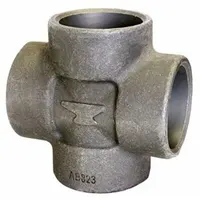 Steel socket-weld pipe cross with Class 3000 pressure rating. Connects four pipes at a 90-degree intersection in high-pressure industrial piping systems. Suitable for applications requiring reliable flow distribution in extreme-pressure environments