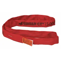 Endless round sling constructed from polyester and nylon for abrasion resistance. Body diameter of 1 19/32 in and 8 ft sling length. Used for lifting and rigging heavy loads in industrial settings.