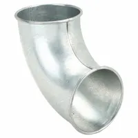 90 Degree Elbow: Steel, For 7 in Duct Dia, 11 7/8 in Overall Lg, 90° Angle, 1 in Centerline Radius (MPN 8010000968)