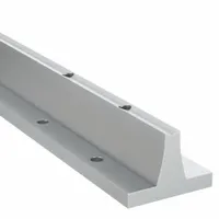 PBC LINEAR Pre-Drilled Linear Shaft Support Rail: 3 in Shaft Dia, 24 in Lg, Clear, Aluminum (MPN SR32PD-024.000)