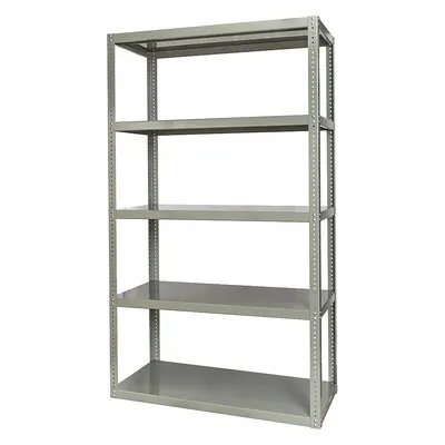 HALLOWELL Metal Shelving: Starter, Extra-Heavy-Duty, 60 in x 24 in, 84 in Overall Ht - Extra-Heavy-Duty Bolted Standalone Open Metal Shelving
