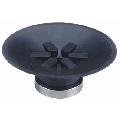 SMC Vacuum Pad: Flat with Ribs, w/o Adapter, 32 mm Pad Dia, NBR, Black, 50A - Flat Type with Ribs Automotive & Industrial Vacuum Pads