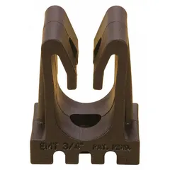 Clip clamp for securing 1 1/5 in copper tube and pipe with a maximum outer diameter of 1 1/8 in. Supports a load capacity of 75 lb. Suitable for use in plumbing, HVAC, and refrigeration systems for tube and pipe routing and support.