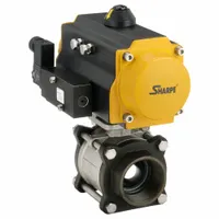 SHARPE Pneumatically Actuated Two-Way Ball Valve: 1/4 in Size, Carbon Steel, FNPT x FNPT (MPN 4353003860)