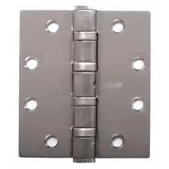 This full mortise-mount butt hinge is constructed of bronze and features a ball bearing type for smooth operation. It has a leaf width of 1 3/4 inches and includes a removable pin. Suitable for heavy-duty door applications in commercial and industrial settings where reliable door support is required.