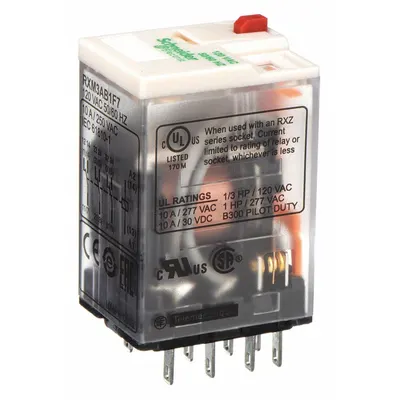 SCHNEIDER General Purpose Relay: Socket Mounted, 10 A Current Rating, 120V AC, 3PDT - Socket-Mounted Relays