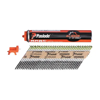 PASLODE Framing Nails,2 3/8" L,Plain,PK1000: Framing Nails, Offset Round, Ring - Collated Framing Nails