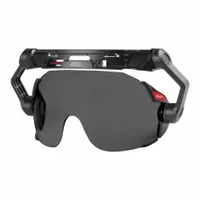 Eye Visor: Gray, Anti-Fog/Scratch-Resistant, Polycarbonate, Polycarbonate, Clip-On Mounting (MPN 48-73-1415)