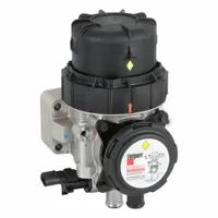 Cartridge-type crankcase ventilation filter with synthetic media. Outside diameter 5 15/32 in, bottom outside diameter 11 21/32 in. Used to remove oil mist and contaminants from engine blow-by gases in heavy-duty diesel engines