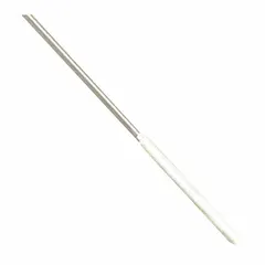 Cleanroom swab with a 6 in overall length, 1 in pointed polyurethane foam tip, and 5 in white polypropylene handle. Tip width is 3/32 in. The foam wicking action quickly pulls solvent from surfaces. Suitable for cleaning fiber optic backplane bulkhead connections.