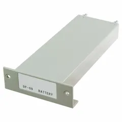 Rechargeable battery with positive/negative terminals. Overall height and width of 6 inches. Compatible with manufacturer part number EW-150i. Used as a replacement power source for compatible weighing equipment in industrial and laboratory settings where portability is required.