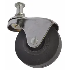Black casters with a 2-12/" size, designed as replacement or accessory components for compatible power tools. Used to provide mobility and support in industrial or workshop settings.