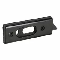 This sash top window latch is designed for use with tilt windows. It features a black, unfinished finish and an overall length of 1-1/4 inches. The latch mounts on the sash top to secure the window in closed or tilted positions