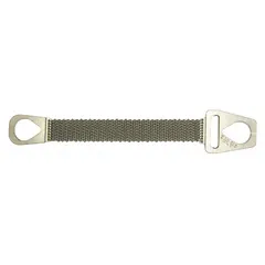 Triangle and choker wire mesh sling with 10 ga wire gauge, 6 ft length, and 8 in width. Constructed from steel and alloy steel. Used for lifting and positioning loads in industrial settings where flexibility and grip are required.