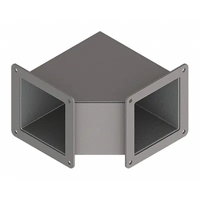 HOFFMAN Wireway 90 Degree Elbow: 2 1/2 in Wd, 2 1/2 in Ht, 2.50 in, Non-Removable Cover - 90 Degree Elbows for Dust-Tight Wireways