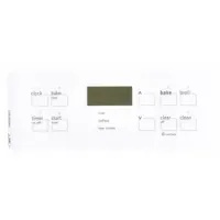 This overlay is a replacement component for the control panel or surface of Electrolux ovens. It restores the original appearance and function of the appliance interface
