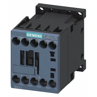 Siemens Control Relay: DIN-Rail & Surface Relay Mounting, 240V AC Coil Volt, 4NO - Combination DIN-Rail & Surface-Mounted Relays