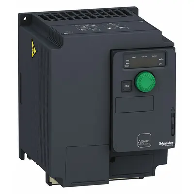 SCHNEIDER Variable Frequency Drive: In Phase Three, Out Phase Three, 3 hp, IP20, No Bypass - Schneider Altivar ATV320