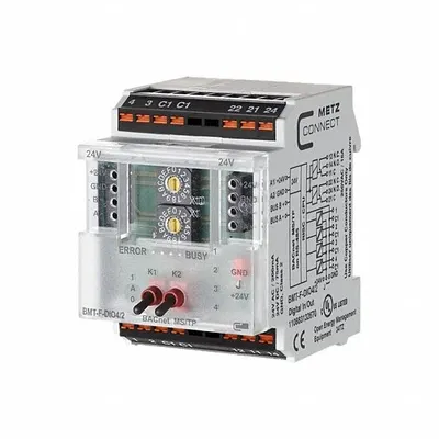 METZ CONNECT MSTP Module: C-Logline, BACnet MS/TP, DIN Rail Mounting, (4) Digital In - Modules for Metz Connect Controllers